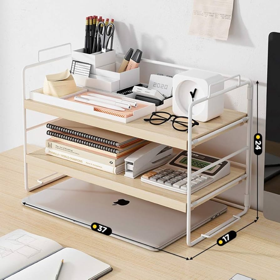 卓上収納棚 大容量 重量にたえられる Amazon.co.jp: NEONMAN 卓上収納 本棚 机の上 穴付き卓上収納